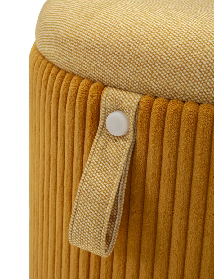 Opbergpouf Bolzano Mosterd Set 2 Stuks