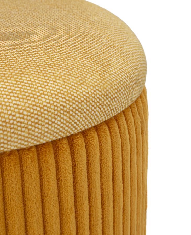 Opbergpouf Bolzano Mosterd Set 2 Stuks