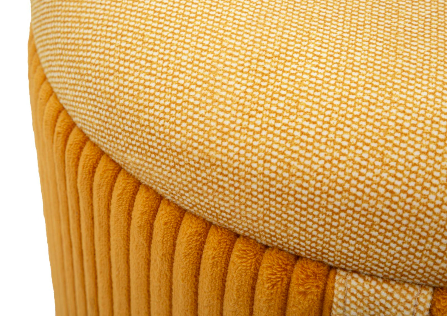 Opbergpouf Bolzano Mosterd Set 2 Stuks
