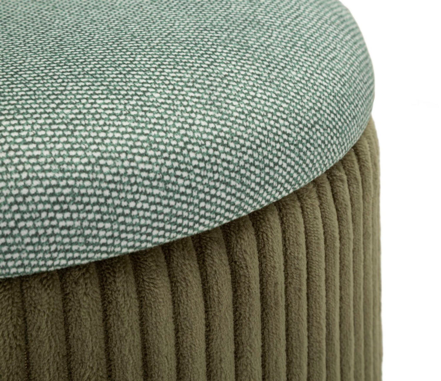 Opbergpouf Bolzano Groen Set 2 Stuks