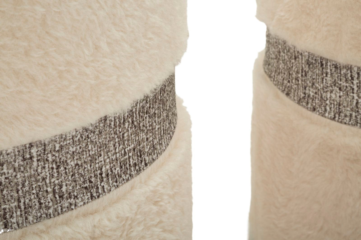 Opbergpufs Saint-Moritz Crème Set 2 Stuks