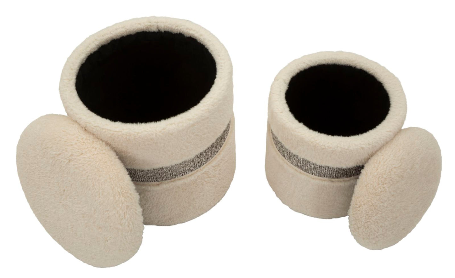 Opbergpufs Saint-Moritz Crème Set 2 Stuks