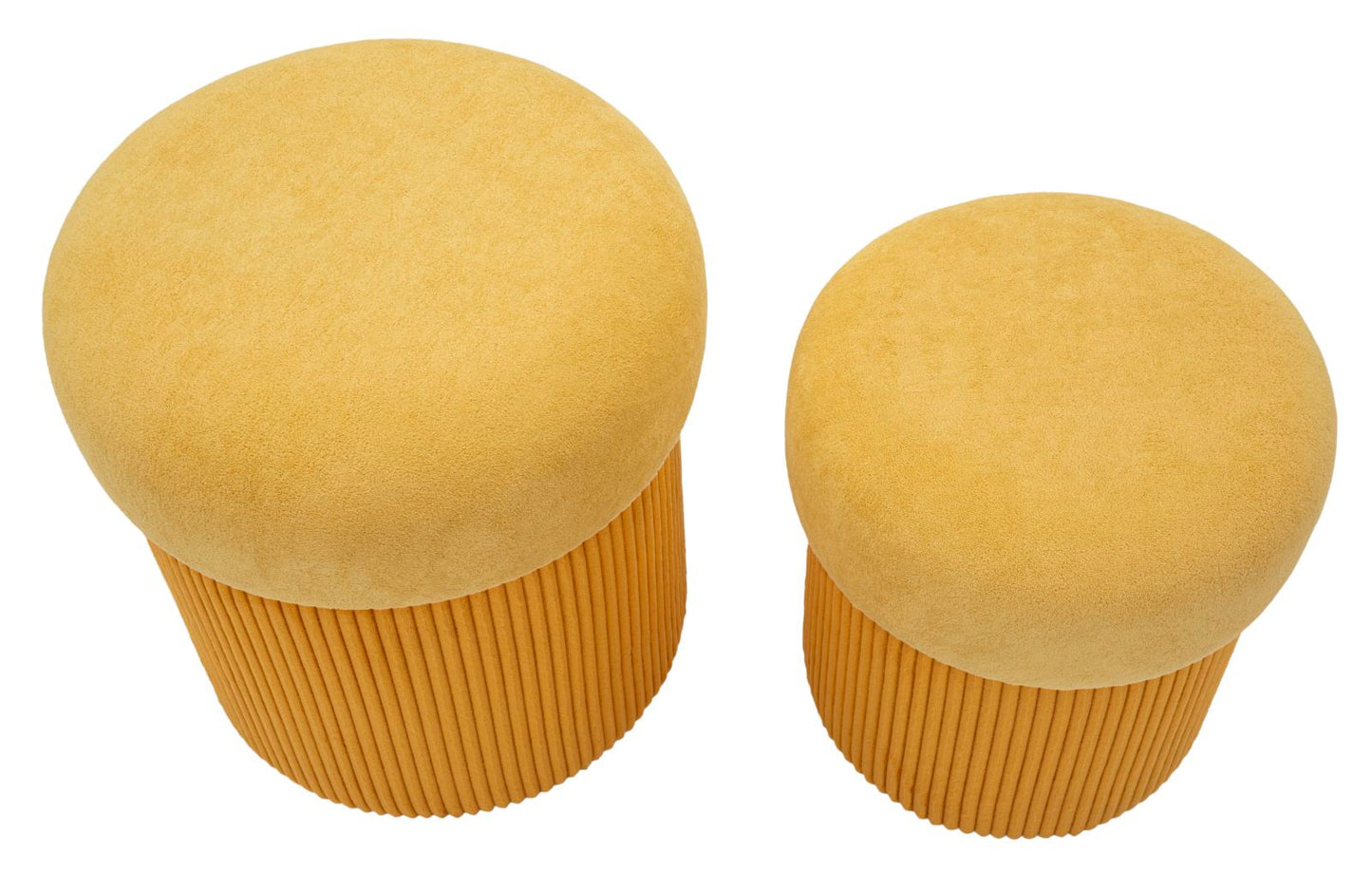 Opbergpoef Aspen Mosterd Set 2 Stuks