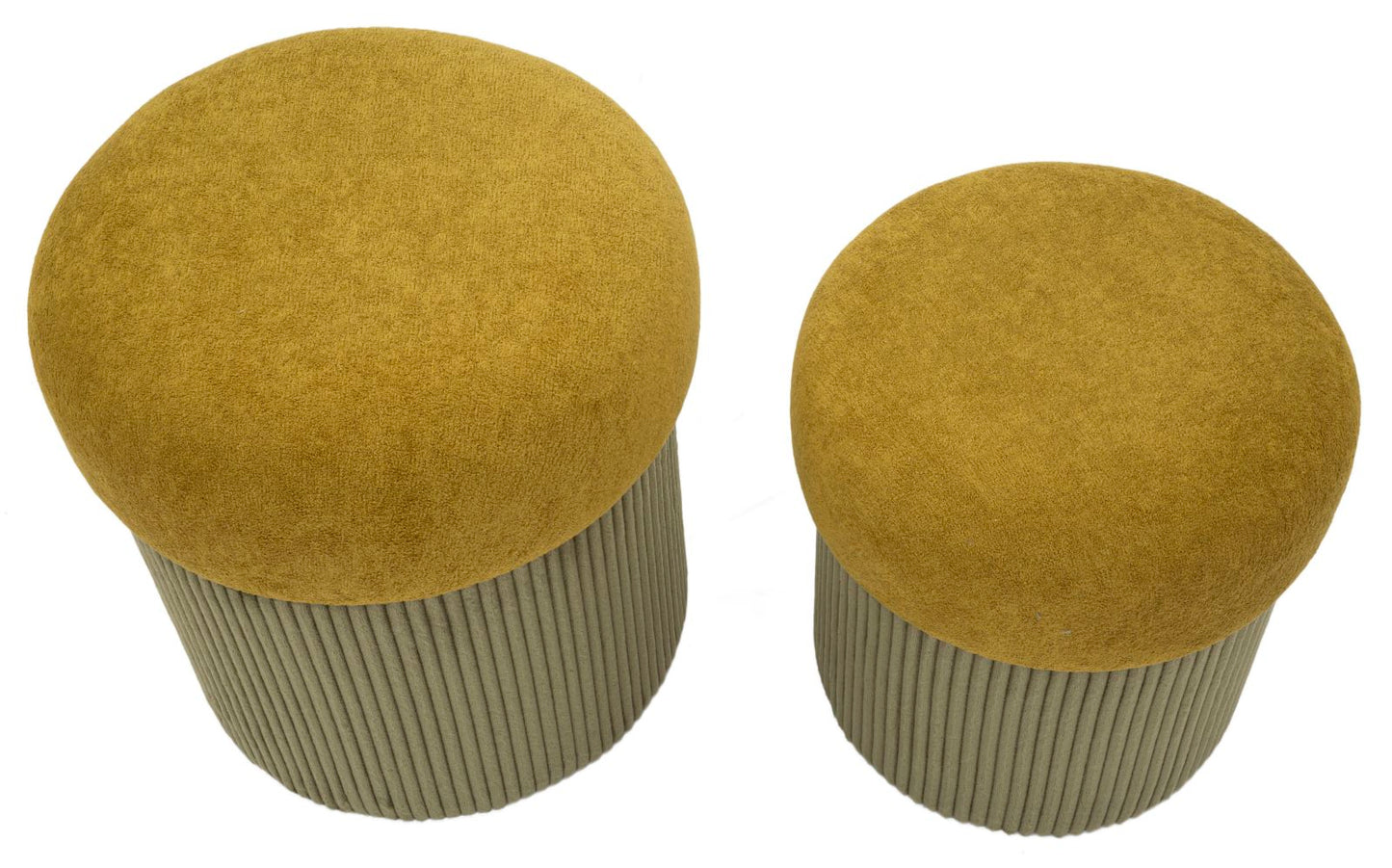 Opbergpuf Aspen Groen Set 2 Stuks