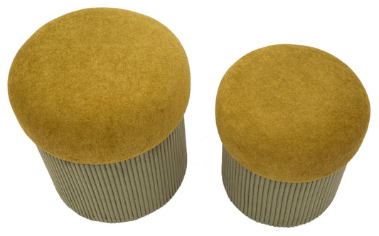 Opbergpuf Aspen Groen Set 2 Stuks