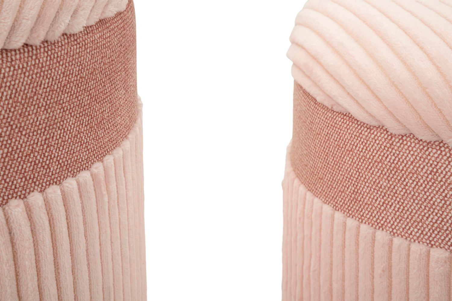 Poef Met Opbergvak Roze Set 3 Stuks