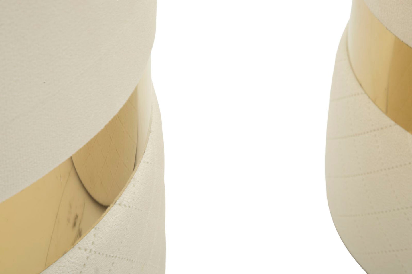 Opbergpuf Sheffield Crème Set 2 Stuks