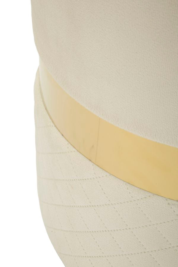 Opbergpuf Sheffield Crème Set 2 Stuks