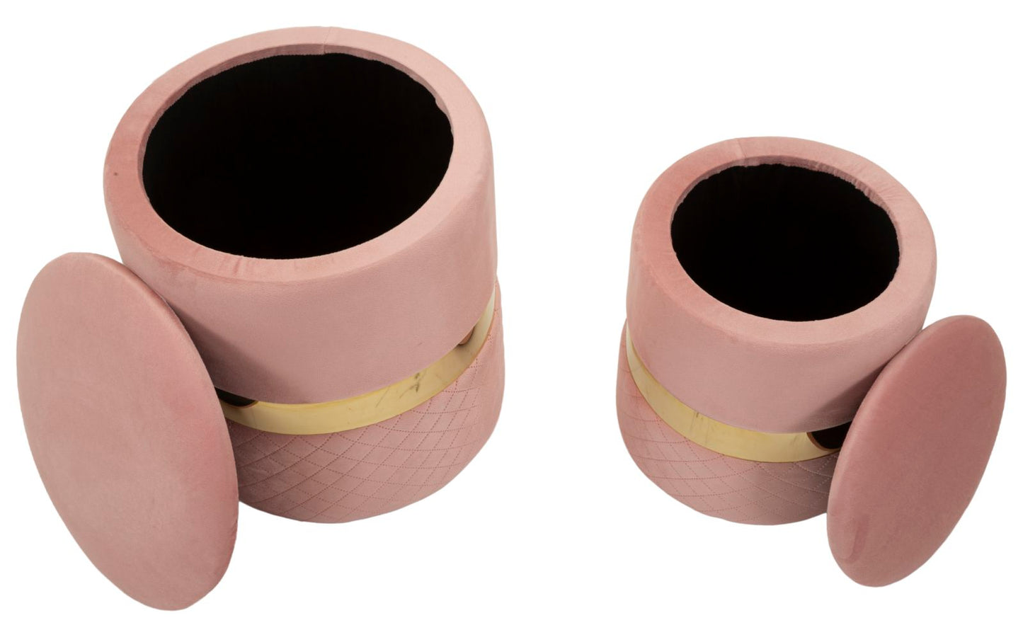 Opbergpoef Sheffield Roze Set 2 Stuks