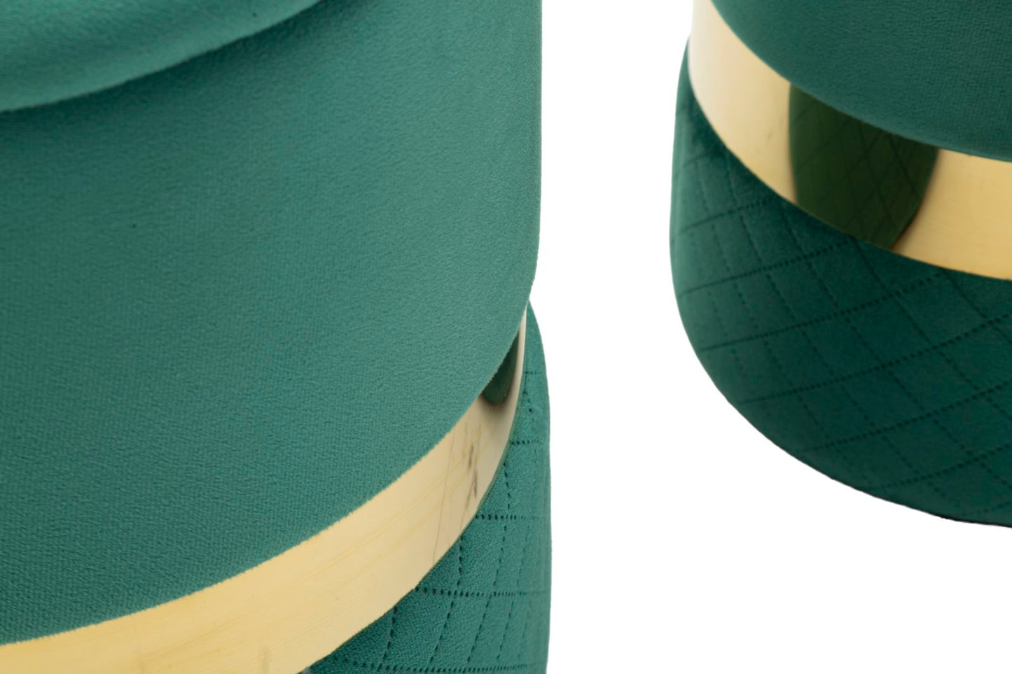 Opbergpuff Sheffield Groen Set 2 Stuks
