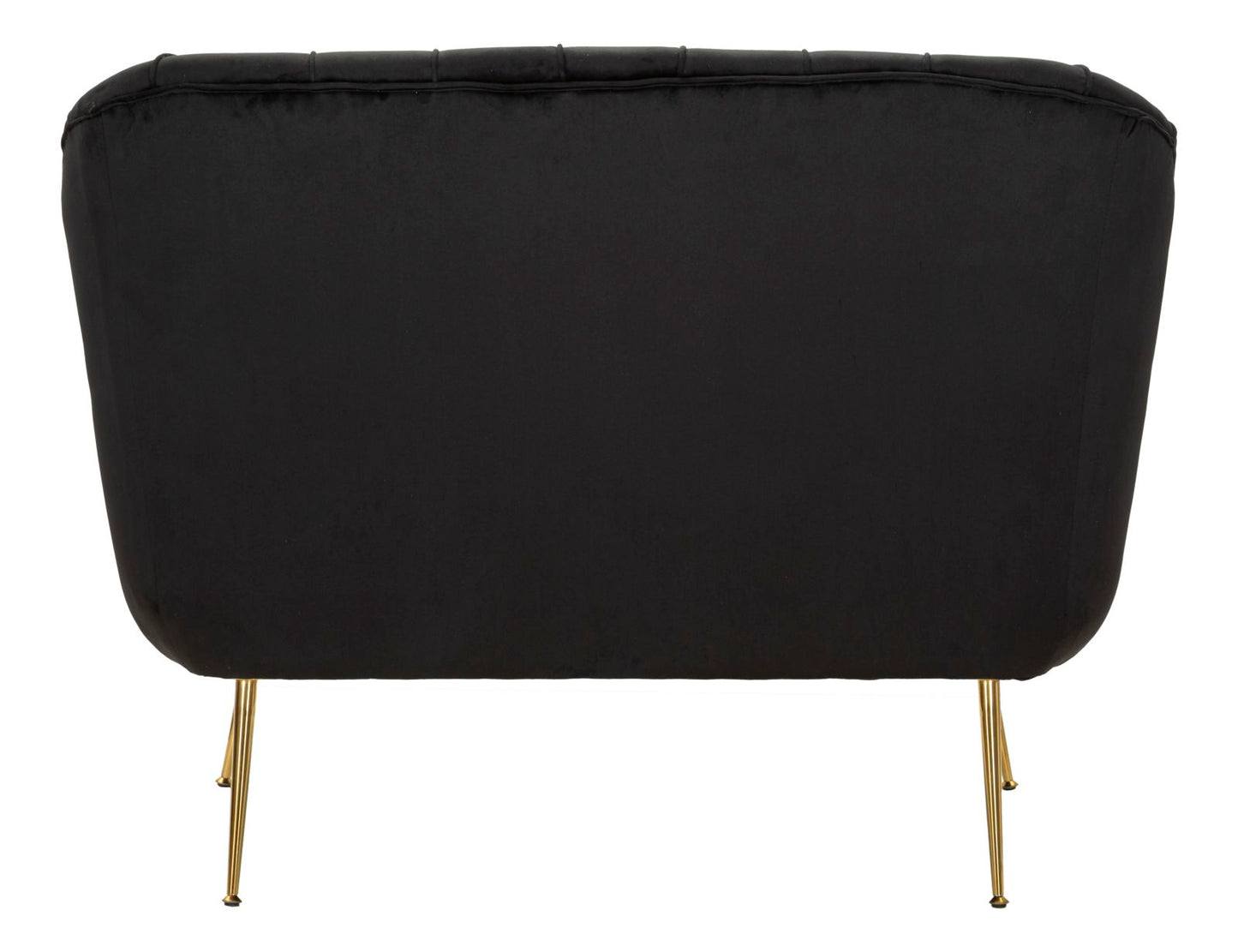 Budapest Sofa 2-Zits Zwart Met Kussens 91x130x83 cm