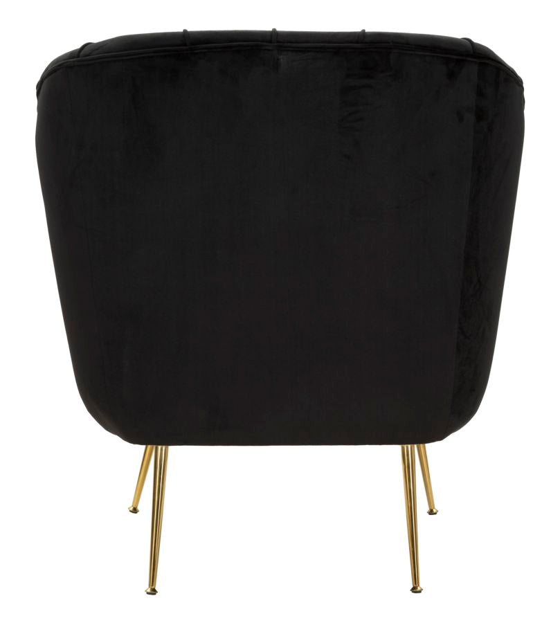 Budapest Fauteuil Zwart Met Kussen 91x88x83 cm