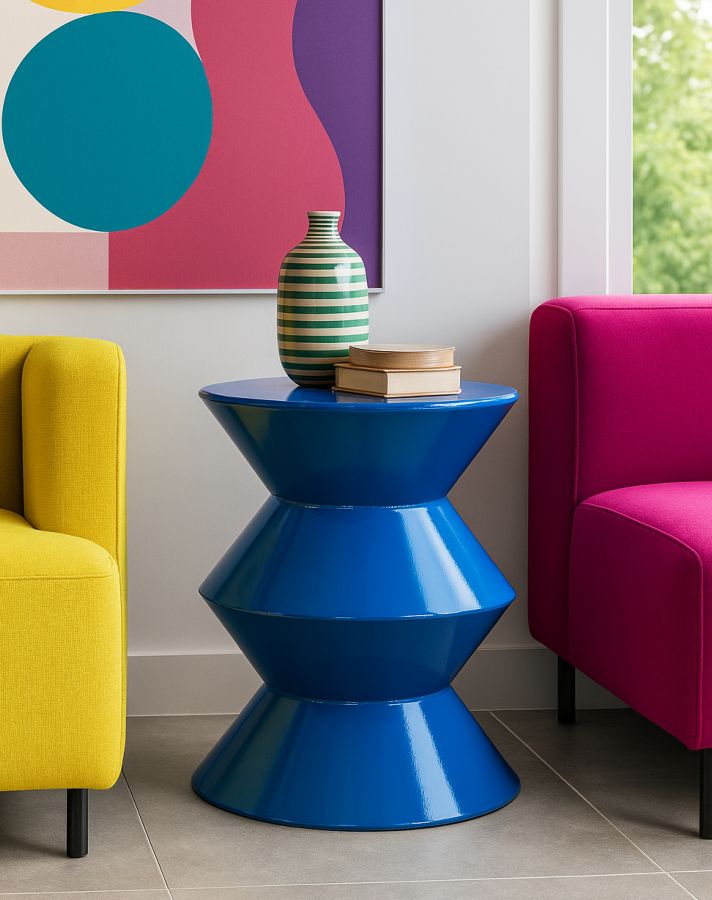 Zag Bijzettafel Blauw 45x37.5x37.5 cm