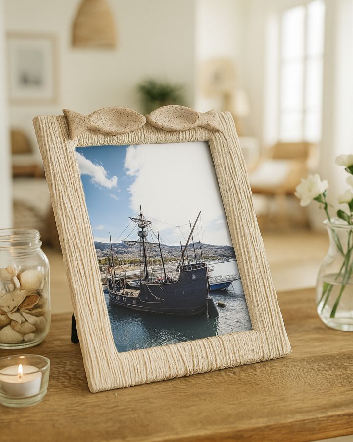 Fotolijst Sand Met Golvend Gouddetail 31x25x3.2 cm