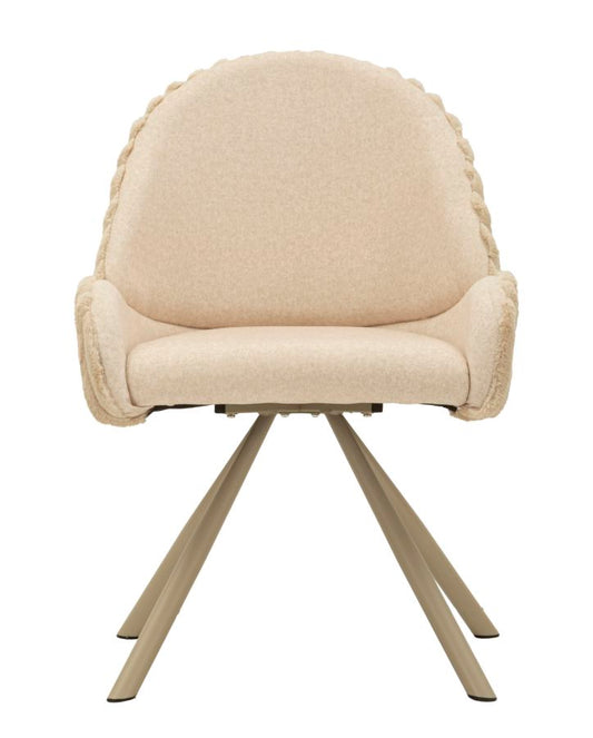 Stoel Stockholm -A- Crème Set 2 Stuks 85x58x53 cm