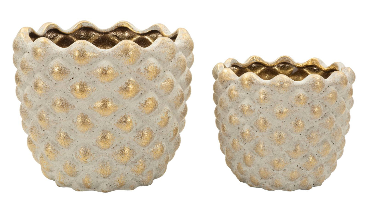 Pepitas Cachepot Set 2 Stuks 18x23x23 cm