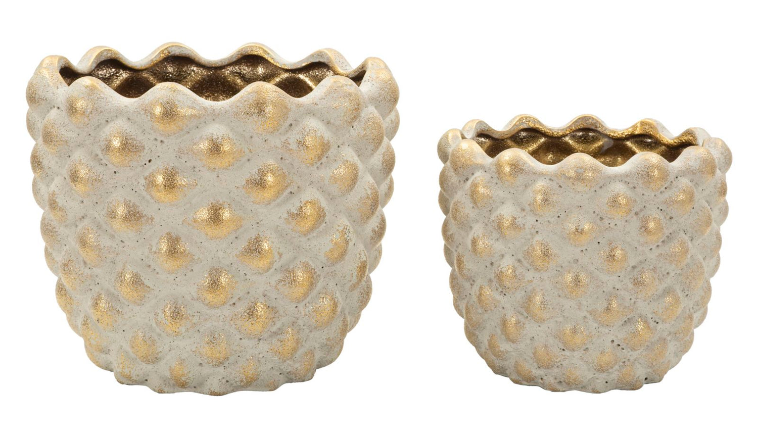 Pepitas Cachepot Set 2 Stuks 18x23x23 cm