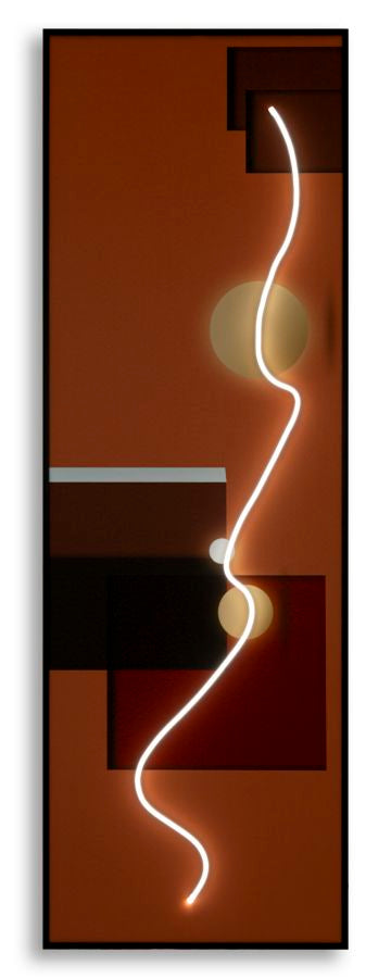 Canvasdoek Met LED-Verlichting Abstract Multicolor 50x150x3.5 cm