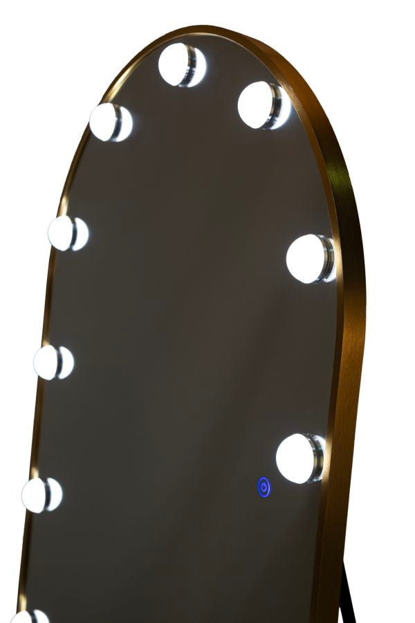 LED Staande Spiegel Hollywood Arc Goud 170x70x6 cm