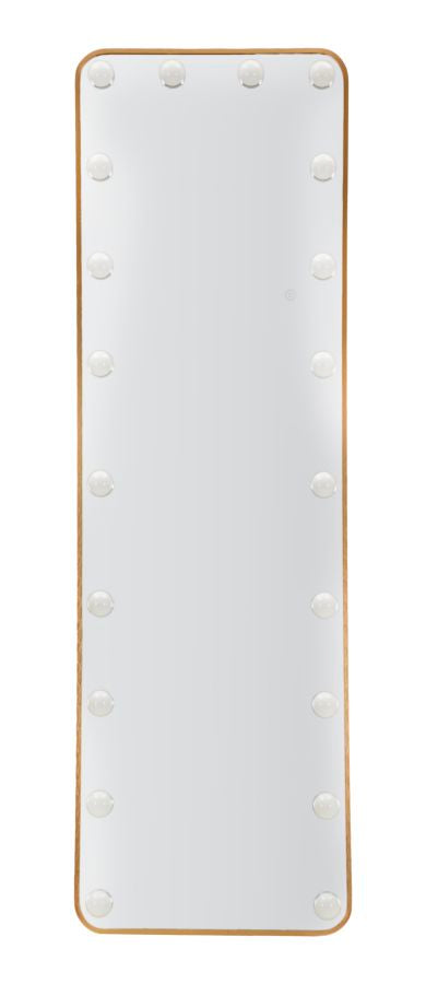 LED Vloerspiegel Hollywood Rechthoekig Goud 160x50x5 cm