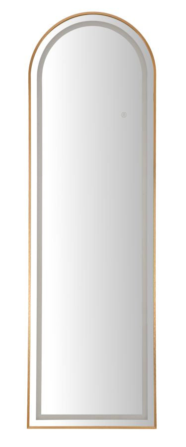 LED Vloerspiegel Simple Arc Goud 160x50x3 cm