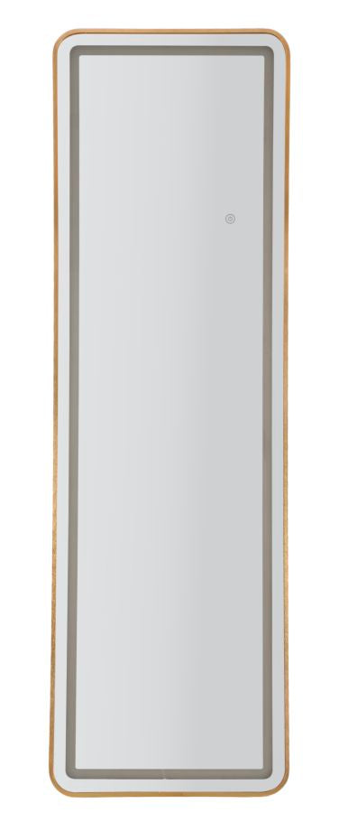 LED Vloerspiegel Modern Rechthoekig Goud 160x50x3 cm