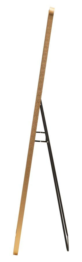 LED Vloerspiegel Modern Rechthoekig Goud 160x50x3 cm