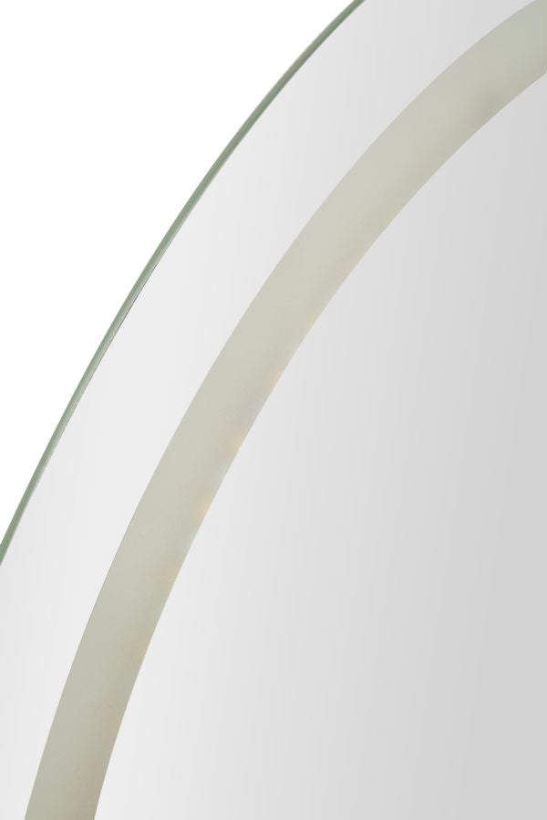 LED Wandspiegel Ovaal Zilver Met Driekleurig Licht 80x60x3.5 cm