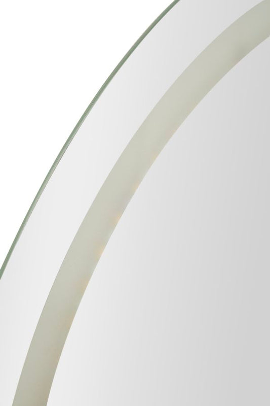 LED Wandspiegel Ovaal Zilver Met Driekleurig Licht 80x60x3.5 cm
