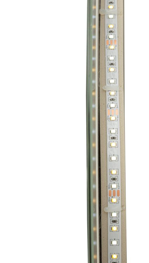 LED Wandspiegel Ovaal Zilver Met Driekleurig Licht 80x60x3.5 cm
