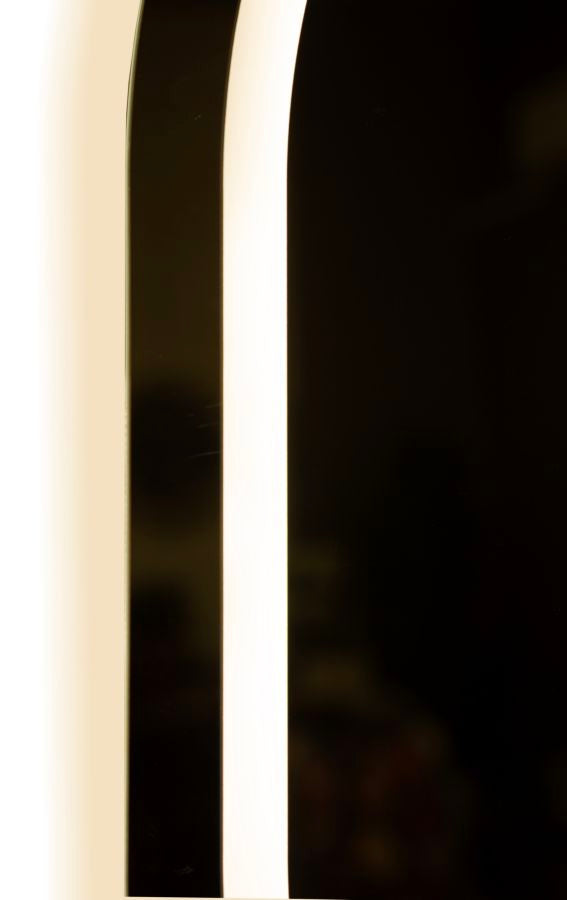 LED Wandspiegel Ovaal Zilver Met Driekleurig Licht 80x60x3.5 cm