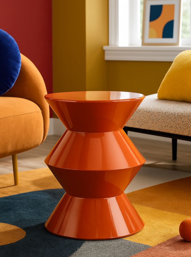 Zag Bijzettafel Oranje 45x37.5x37.5 cm