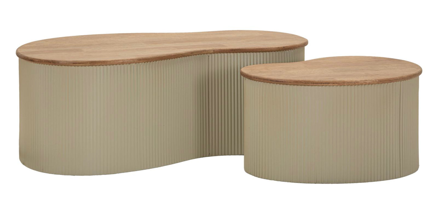 Frankfurt Salontafel Wit Set 2 Stuks 32x87x53 cm