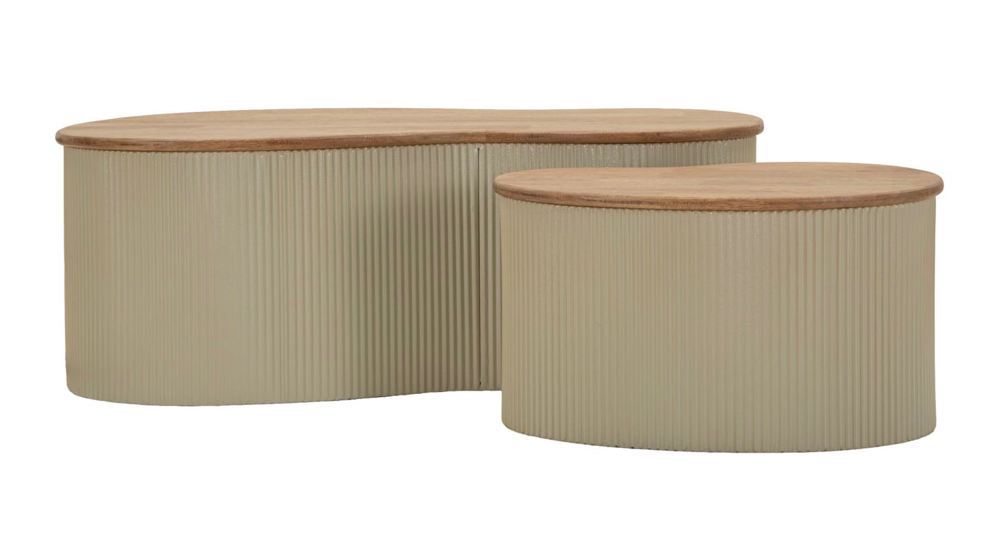 Frankfurt Salontafel Wit Set 2 Stuks 32x87x53 cm