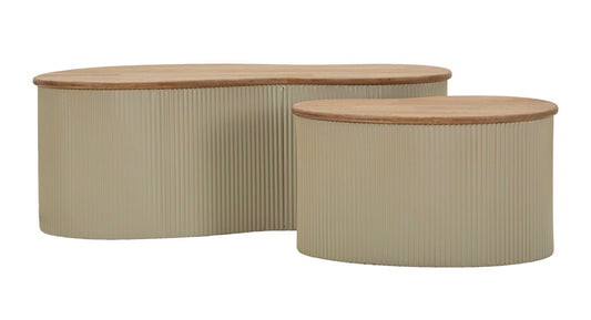 Frankfurt Salontafel Wit Set 2 Stuks 32x87x53 cm