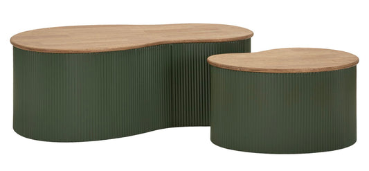 Frankfurt Salontafel Groen Set 2 Stuks 32x87x53 cm