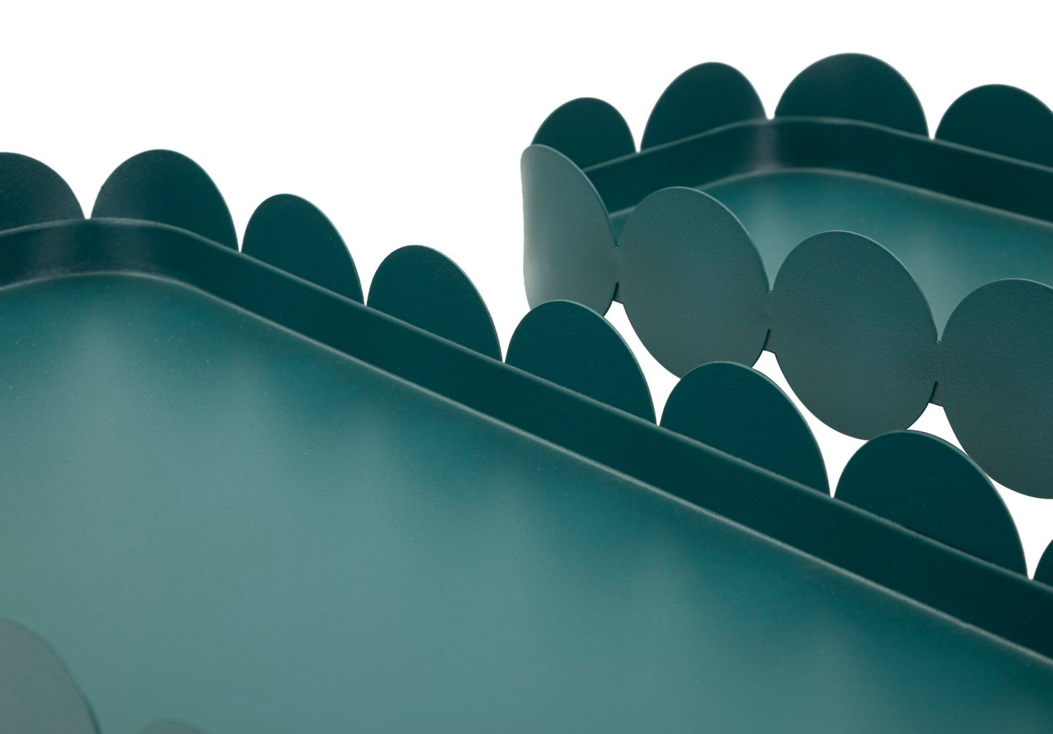 Saturn Dienblad Rechthoekig Teal Set 2 Stuks 4.5x40x16.5 cm
