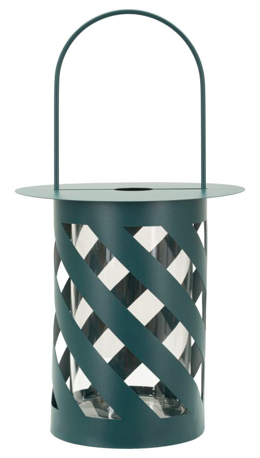 Twist Saturn Lantaarn Blauwgroen 43x23x23 cm