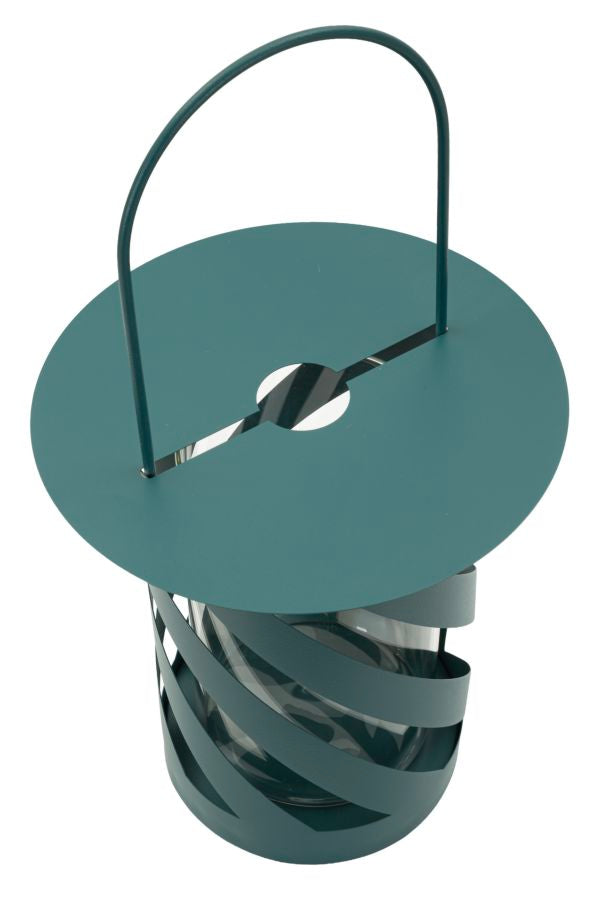 Twist Saturn Lantaarn Blauwgroen 43x23x23 cm