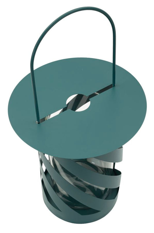 Twist Saturn Lantaarn Blauwgroen 43x23x23 cm