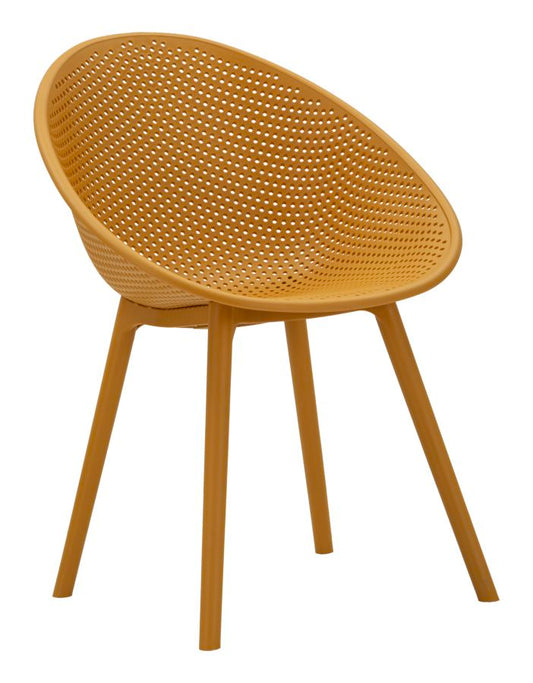 Ibiza Stoelen Set 2 Stuks Mosterdgeel 83x59x59 cm