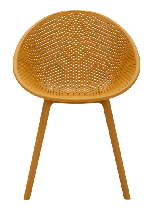 Ibiza Stoelen Set 2 Stuks Mosterdgeel 83x59x59 cm