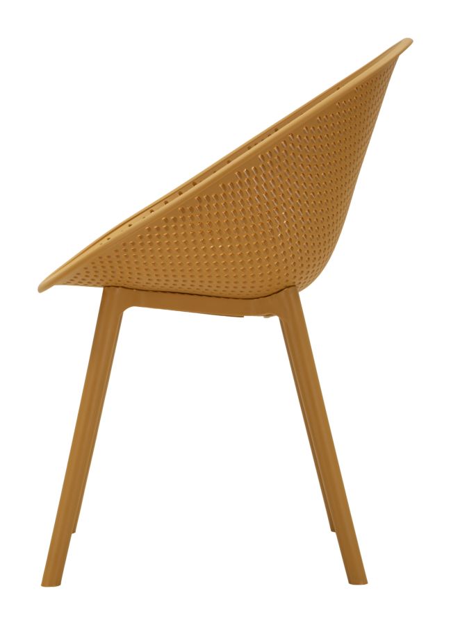 Ibiza Stoelen Set 2 Stuks Mosterdgeel 83x59x59 cm