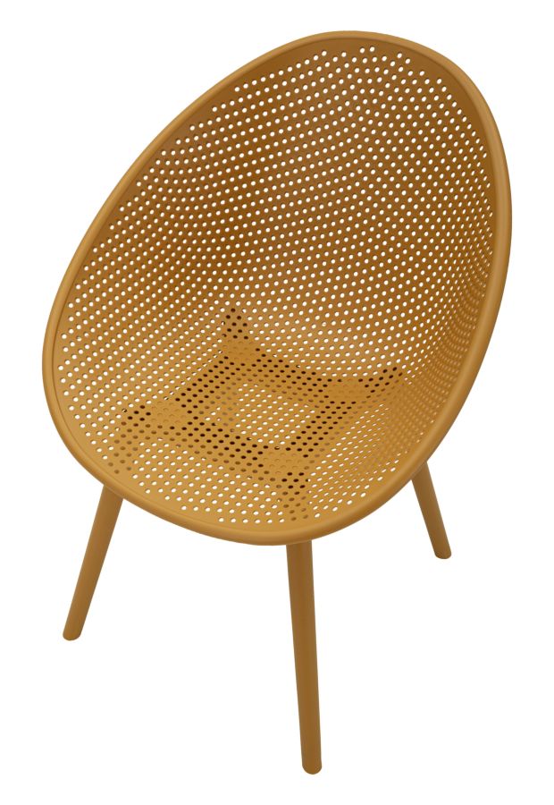 Ibiza Stoelen Set 2 Stuks Mosterdgeel 83x59x59 cm
