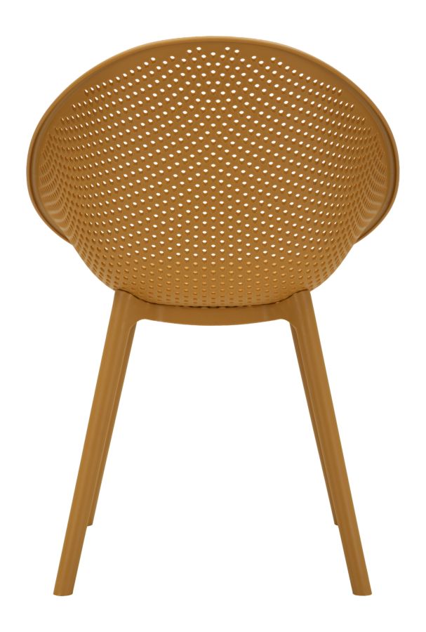 Ibiza Stoelen Set 2 Stuks Mosterdgeel 83x59x59 cm