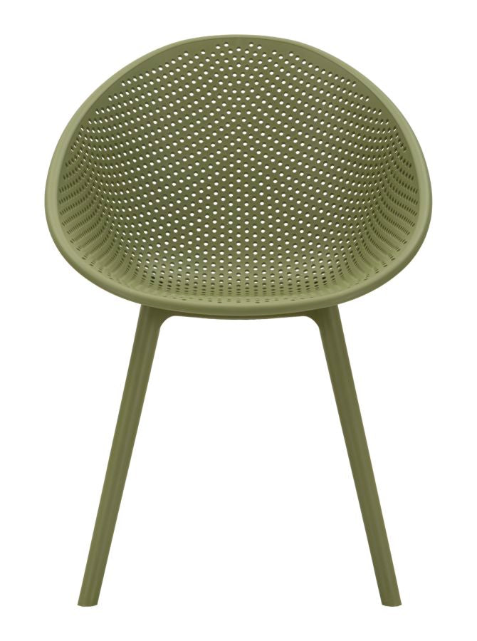 Ibiza Groene Stoel Set 2 Stuks 83x59x59 cm