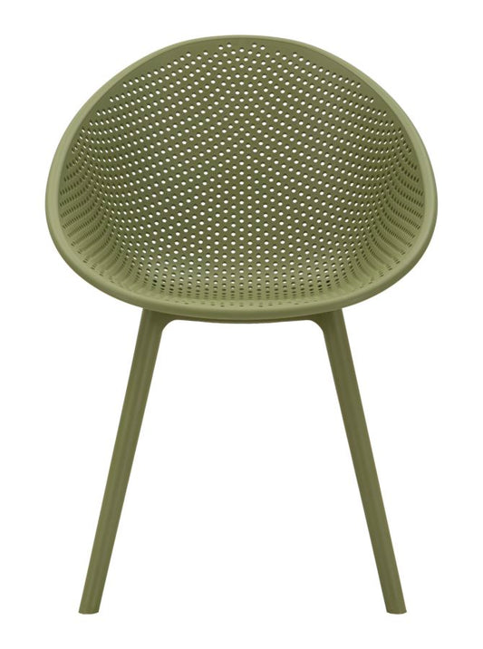 Ibiza Groene Stoel Set 2 Stuks 83x59x59 cm