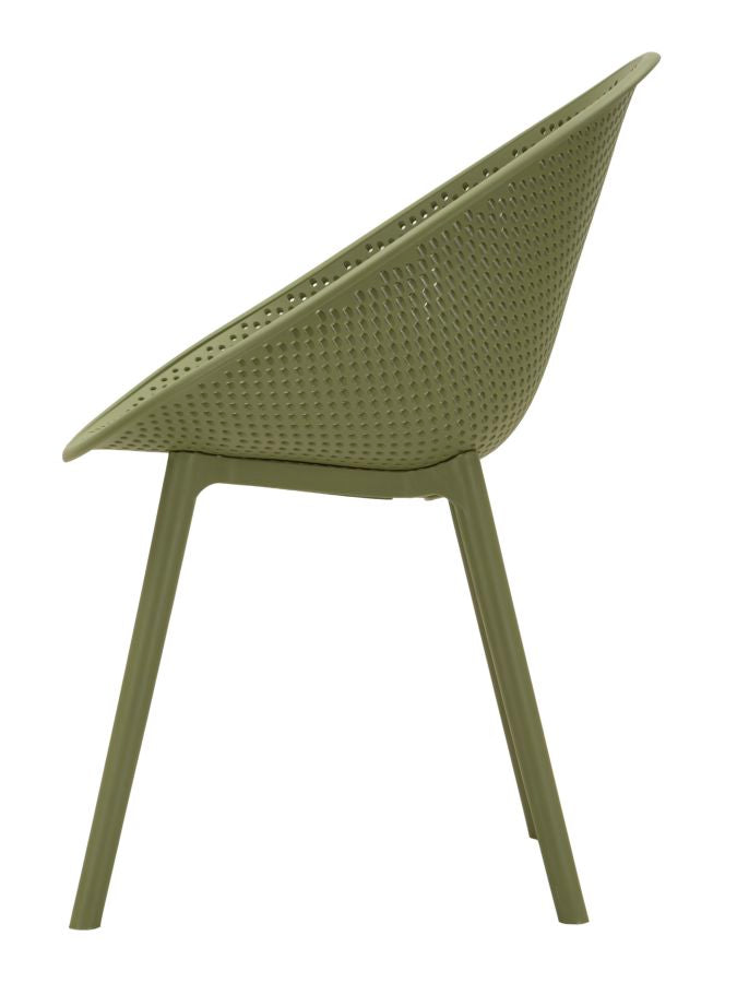 Ibiza Groene Stoel Set 2 Stuks 83x59x59 cm