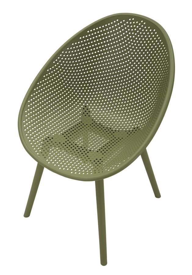Ibiza Groene Stoel Set 2 Stuks 83x59x59 cm