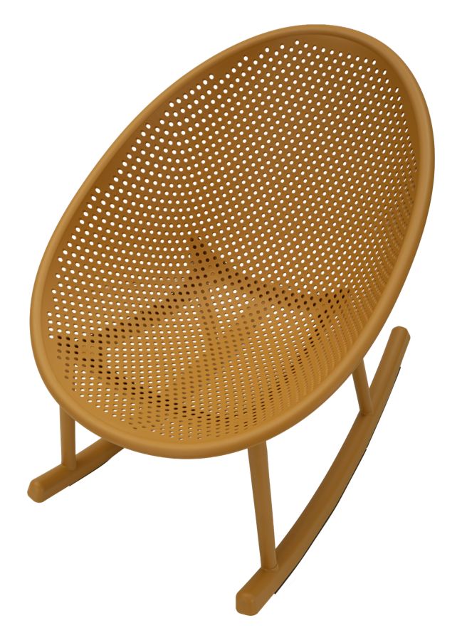 Ibiza Mosterd Schommelstoel 80x66x88 cm
